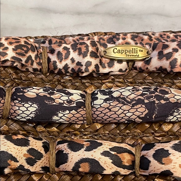 Cappelli Straworld Animal Print Woven Bag / Tote - Picture 6 of 9